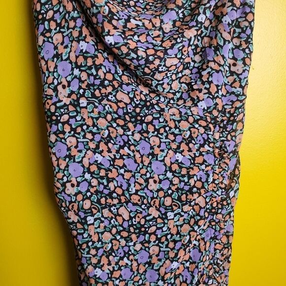 ASTR Cottagecore Ditsy Floral Ruched Midi Dress Small - Picture 5 of 11
